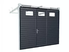 Ворота с калиткой Алютех 2500x2500 в гараж