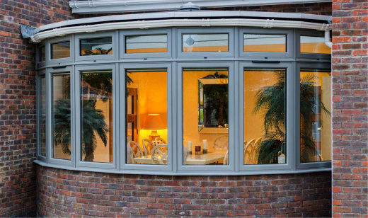 Алюминиевое окно 1350x2100 мм.